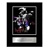 Stampa fotografica incorniciata, da esposizione, con autografo di Michael Jackson, idea regalo