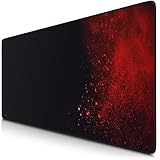 TITANWOLF - XXL Tappetino per Mouse da Gioco - Gaming Mousepad Extra Grande 900 x 400mm – Mousepad con base in gomma antiscivolo - Spessore 3mm - Mod. Blood and Dust