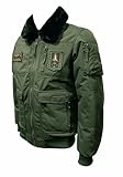 Aeronautica Militare giubbino giacca Pilot da uomo AB2106, giubbotto invernale (L, 39295 Verde scuro)