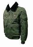 Aeronautica Militare giubbino giacca Pilot da uomo AB2106, giubbotto invernale (XL, 39295 Verde scuro)