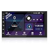 Autoradio 2 DIN Android, 7 pollici 1080P HD Touchscreen Android 11 Autoradio con Navigazione GPS, Radio FM, Bluetooth, Mirrorlink, WiFi, Controllo al Volante, 2G+32G, 2 porte USB