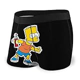 Henrnt - Boxer da uomo Bart Simp-Son, traspiranti Nero XL