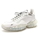 Jimmy Choo 2382AD Sneakers Donna White Leather Shoes Woman [36]