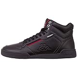 Kappa Mangan, Sneaker A Collo Adulto, Unisex Nero Black Red, 42 EU