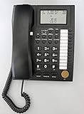 TELEFONO BCA PH-206 DA UFFICIO CON DISPLAY E VISUALIZZAZIONE NUMERO CHIAMANTE OTTIMIZZATO PER CENTRALINI PBX (NERO)