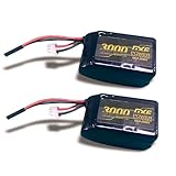 DXF Batteria Lipo 3000 mAh 2S3P 7,4 V 20 C con connettore JR per trasmettitore TX Radio RC Car Nitro Cars Power Servos