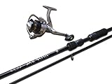 CARSON - Kit Canna da Pesca Spinning in Carbonio PJDM 860, Mulinello ProCAST3000 con Filo, Lunghezza Canna 2.10m o 2.40m, Impugnatura Ergonomica ed Anelli in Alconite, Pesca d Acqua Dolce e Salata