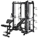 MAXXUS Multipower Palestra 10.1 - Lat Machine, Acciaio, Maniglia Canottaggio, Professionale, Stazione Dip, Panca Pesi - Smith Machine, Multi Gym Multifunzione, Attrezzo, Macchina, Macchinari, Rack