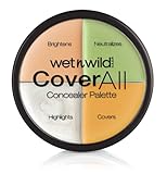 Wet n Wild, CoverAll Concealer Palette, Paletta Correttore con Formula Leggera per un Finito Impeccabile, Copre le Imperfezioni e Applicazione Facile da Miscelare