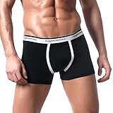 ROSSOPORPORA, Set da 6 Paia di Boxer Uomo in Cotone Elasticizzato ed Elastico Esterno. Blu/Nero/Grigio 6/XL