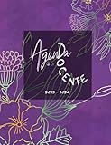 AGENDA DEL DOCENTE 2023-2024: copertina bouquet violetto – 18,9 x24,6 cm
