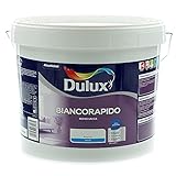 Dulux Biancorapido Pittura per Interni a Mano Unica Bianco Coprente per Camere Soggiorni, 10 Litri, Bianco