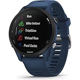 Garmin Forerunner 255, Smartwatch per la corsa, 46mm, GPS multi-band, Cardio, VO2max, Running Power, Report mattutino, HRV Status, Piani gratuiti 5K, 10K e 21K, Tempi di recupero (Tidal Blue)