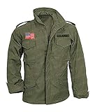 HiFacon John Rambo First Blood Sylvester Stallone M65 Militare US Army Verde Oliva Giacca Cappotto in Cotone, Verde oliva, L