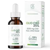 DbLabo - Olio CBD 35% puro Made in Italy, 15ml, Olio di canapa per dolori articolari prodotto da agricoltura biologica, Ideale come gocce per dormire e calmante, CBD oil 35%