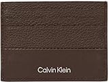 Calvin Klein Subtle Mix CARDHOLDER 6CC K50K512315, Porta Carte Uomo, Nero (Java Brown Pebble And Smooth), OS