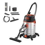 BLACK+DECKER Aspiratore Solidi e Liquidi BXVC30XTDE con Presa Elettroutensili (1600 W, 30 l)