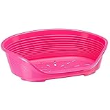 Ferplast Cuccia Cane e Gatto in Plastica SIESTA DELUXE 2, Lettino da Interno, con Antiscivolo, Fondo Forato e Poggiamento, 49 x 36 x h 17,5 cm, Fucsia