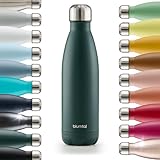 Blumtal® Borraccia termica acciaio inox Charles - bottiglia termica 350ml senza BPA - borraccia acciaio inox a prova di perdite - borracce termiche a doppia parete - borraccia in acciaio - verde scuro