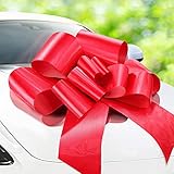 Zoe Deco Fiocco per auto grande (rosso, 76 cm / 30"), Fiocchi regalo, Fiocco gigante per auto, Fiocco di compleanno, Fiocco grande rosso, Fiocchi per regali, Fiocchi di Natale per auto, Fiocco regalo