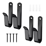 4 Pezzi Supporto da Parete per Snowboard, Appendiabiti per Snowboard Wall Mount, Espositore per Snowboard in Acciaio Laminato a Freddo, Porta Snowboard da Parete per Sci, Longboard, Wakeboard (Nero)