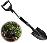 Vanga a Punta, 78cm Pala a Vanga in Acciaio con Impugnatura a D per Terreni duri e Sassosi - Adatta per Lo Scavo di Giardinaggio in Campeggio/Nero