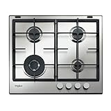 Whirlpool GMAL6422IXL - Piano cottura a gas 4 Fuochi da 60 cm inox