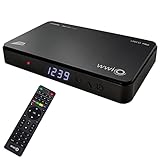 Decoder Ricevitore Digitale Satellitare HDMI Certificato Tivusat HD WWIO UNICO PRO DVB-S2 Con Card Inclusa, Telecomando 2 in 1 e Registratore PVR Nero