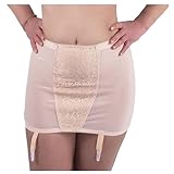 BODYPERFECT Guaina donna con reggicalze in Elastico Contenitivo Rinforzo Addome in Cotone Modellante e Contenitiva LARGE