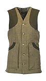 Walker & Hawkes - Gilet da uomo country, in tweed verde bosco L