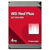 WD Red Plus 4TB per NAS Hard Disk interno da 3.5”, 5400 RPM Class, SATA 6 GB/s, CMR, Cache da 256 MB, Garanzia 3 anni