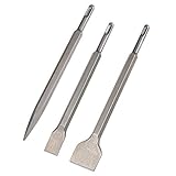 flintronic Scalpelli SDS-Plus 3pcs, Scalpello SDS Spatola 22-25CM Scalpello SDS Piatto Scalpello a Punta Scalpelli per Alcestruzzo, Muratura, per Trapani Leggeri e Martelli a Percussione