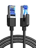 UGREEN Cavo Ethernet Cat 8 Nylon, 40Gbps 2000MHz Alta Velocità Cavo Lan, Cavo di Rete F/FTP per Gaming PS5/PS4 Router Modem Compatibile con Cat 7/Cat 6/Cat 5, 1 Metro