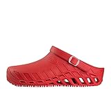 Scholl Clog Evo, Zoccoli Sanitari Medicali Unisex - Adulto, Rosso, 38 EU