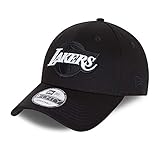 New Era Los Angeles Lakers 9forty Snapback cap Verstellbar Kappe Black Base Schwarz - One-Size