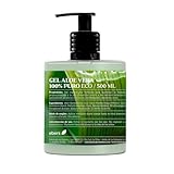 Ebers Aloe Vera Gel 100% Puro 500 Ml con dosatore - Ottima crema idratante per Viso e Corpo, Doposole, Depilazione e Scottature.