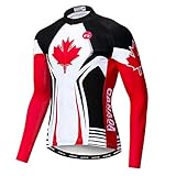 Uomo Ciclismo Jersey Manica Lunga Pro Brand Team Riflettente Bicicletta Camicie Giacca USA, Canada, XX-Large