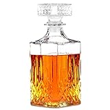 Alpina Decanter Classico in Vetro per Whisky, Cognac, liquori - Decanter per Whisky - Bottiglia per Whisky - Circa 800 ml