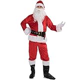 EraSpooky Uomo di Qualità Professionale Babbo Natale Babbo Natale Suit Costume Da Natale Outfit