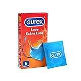 Durex Love - Preservativi Extra Lubrificanti, 6 Preservativi