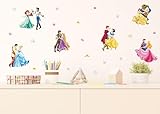 AG Design - Wall Sticker Disney - Autoadesivo - Disney Princesse - adesivo - 30 x 30 cm, 1 parte - DKs 1081, multicolor, 30 x 30 cm