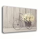 Quadro Moderno SHABBY CHIC Quadri moderni da Parete XXL grande Stampa su tela Canvas Decorazione muro Murale Soggiorno Arredo scandinavo nordico Camera da letto Cucina (30x50, Bicicletta)