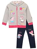 Peppa Pig Felpe con Cappuccio e Leggings per Ragazze Unicorno Multicolore 2-3 Anni