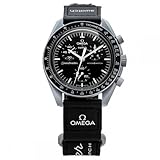 Omega x Swatch Moon Swatch Mission to The Moon Speedmaster Black SO33M100, Nero, Moderno