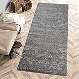 Mazovia Tappeto per Corridoio - Passatoia Corridoio Moderne Astratto - Tappeto a pelo Corto per Ingresso, Salotto - Certificato Oeko-Tex - Corridore a Metro - Nero Grigio 60x150cm