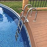 Scaletta Bagno Scaletta Piscina Barca Pieghevole, Acciaio Inox Ponte Yacht Con Gradini Antiscivolo, Corrimano E Ampio Pedale Scala 4 Carico 150Kg