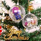 Palla di plastica Acrilico trasparente Fillable palla ornamento di plastica Palla di Natale Ornamentale Set 20 PCS (10cm)