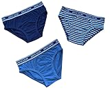 Slip Bambino cotone elasticizzato da 3 a 14 anni varie fantasie(confezione da 3 pz)(Striped,5/6)