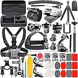 Neewer 52-in-1 Kit di Accessori di Fotocamera d’Azione per GoPro 8 GoPro Hero 7 6 5 4 Hero Session 5 Apeman DJI OSMO Action SJ6000 DBPOWER AKASO VicTsing Rollei Lightdow Camper