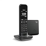 Gigaset cordless CL390 Telefono Cordless, Funzione Black List e "Non disturbare",Vivavoce, Display Ampio, Base staccata, Nero [Versione Italiana]